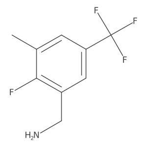 2-Fluoro-3-methyl-5-(trifluoromethyl)benzylamine结构式
