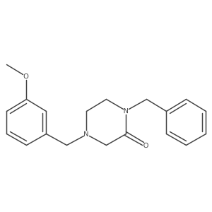 1-Benzyl-4-[(3-methoxyphenyl)methyl]piperazin-2-one结构式