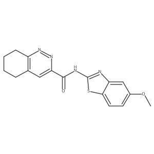 N-(5-Methoxy-1,3-benzothiazol-2-yl)-5,6,7,8-tetrahydrocinnoline-3-carboxamide结构式
