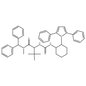 (2S)-N-benzhydryl-2-[[2-(2,5-diphenylpyrrol-1-yl)cyclohexyl]carbamothioylamino]-N,3,3-trimethylbutanamide结构式