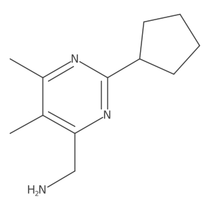 1-(2-Cyclopentyl-5,6-dimethylpyrimidin-4-yl)methanamine Structure