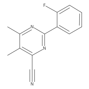 2-(2-Fluorophenyl)-5,6-dimethylpyrimidine-4-carbonitrile结构式