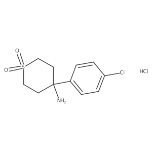 4-(4-Chlorophenyl)-1,1-dioxothian-4-amine;hydrochloride Structure