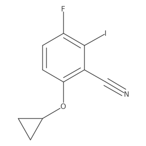 6-Cyclopropoxy-3-fluoro-2-iodobenzonitrile结构式