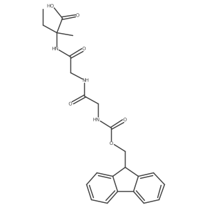 2-{2-[2-({[(9H-fluoren-9-yl)methoxy]carbonyl}amino)acetamido]acetamido}-2-methylbutanoic acid Structure