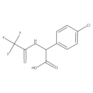 (2S)-2-(4-chlorophenyl)-2-(2,2,2-trifluoroacetamido)acetic acid结构式