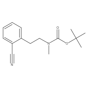 tert-butyl N-[2-(2-cyanophenyl)ethyl]-N-methylcarbamate结构式