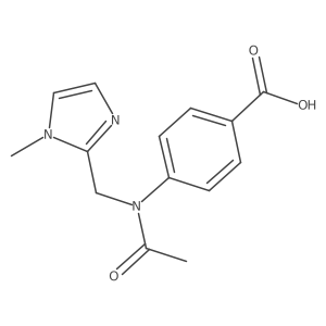 4-{N-[(1-methyl-1H-imidazol-2-yl)methyl]acetamido}benzoic acid结构式