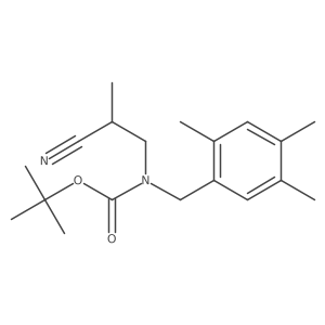 tert-butyl N-(2-cyano-2-methylethyl)-N-[(2,4,5-trimethylphenyl)methyl]carbamate结构式