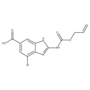 4-bromo-2-{[(prop-2-en-1-yloxy)carbonyl]amino}-1H-1,3-benzodiazole-6-carboxylic acid结构式