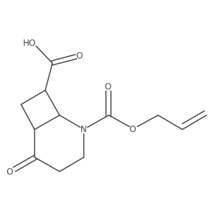 5-Oxo-2-[(prop-2-en-1-yloxy)carbonyl]-2-azabicyclo[4.2.0]octane-8-carboxylic acid结构式