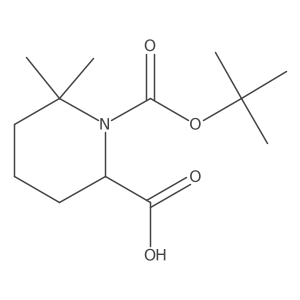 N-Boc-6,6-dimethylpiperidine-2-carboxylic acid结构式