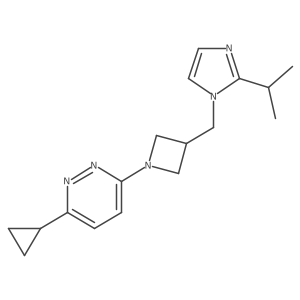 3-cyclopropyl-6-(3-{[2-(propan-2-yl)-1H-imidazol-1-yl]methyl}azetidin-1-yl)pyridazine Structure