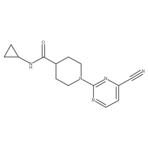 1-(4-cyanopyrimidin-2-yl)-N-cyclopropylpiperidine-4-carboxamide Structure