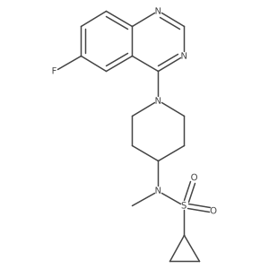 N-[1-(6-fluoroquinazolin-4-yl)piperidin-4-yl]-N-methylcyclopropanesulfonamide Structure