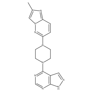 1-{2-methylimidazo[1,2-b]pyridazin-6-yl}-4-{1H-pyrazolo[3,4-d]pyrimidin-4-yl}piperazine Structure