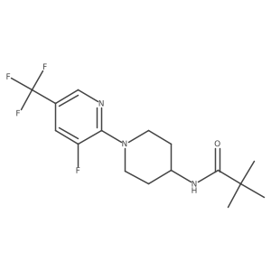 N-{1-[3-fluoro-5-(trifluoromethyl)pyridin-2-yl]piperidin-4-yl}-2,2-dimethylpropanamide Structure