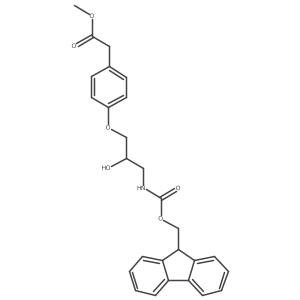 methyl 2-{4-[3-({[(9H-fluoren-9-yl)methoxy]carbonyl}amino)-2-hydroxypropoxy]phenyl}acetate结构式