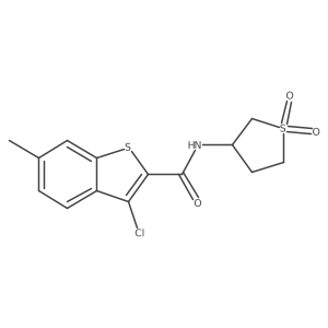 3-chloro-N-(1,1-dioxidotetrahydrothiophen-3-yl)-6-methyl-1-benzothiophene-2-carboxamide Structure