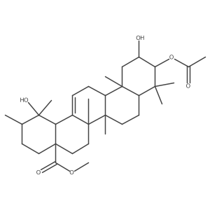 Methyl 3-acetyltormentate结构式