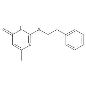 6-Methyl-2-phenethylsulfanyl-1H-pyrimidin-4-one结构式