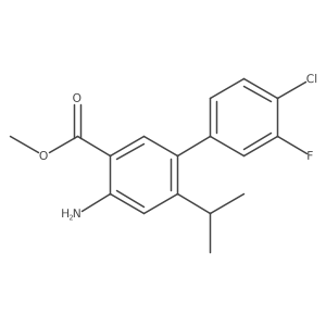 4-Amino-4'-chloro-3'-fluoro-6-isopropyl-biphenyl-3-carboxylic acid methyl ester结构式