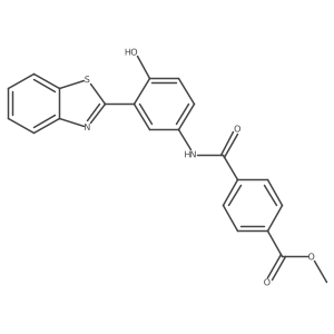 Methyl 4-((3-(benzo[d]thiazol-2-yl)-4-hydroxyphenyl)carbamoyl)benzoate结构式