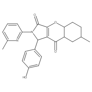 1-(4-hydroxyphenyl)-7-methyl-2-(6-methylpyridin-2-yl)-4a,5,6,7,8,8a-hexahydro-1H-chromeno[2,3-c]pyrrole-3,9-dione Structure
