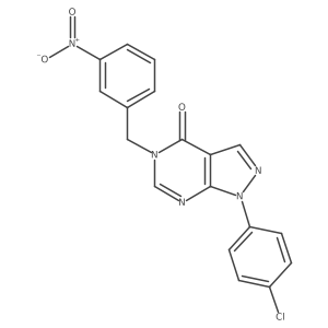 1-(4-chlorophenyl)-5-(3-nitrobenzyl)-1H-pyrazolo[3,4-d]pyrimidin-4(5H)-one Structure