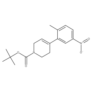 Tert-butyl 4-(5-nitro-2-methylphenyl)-3,6-dihydro-1(2H)-pyridine carboxylate结构式