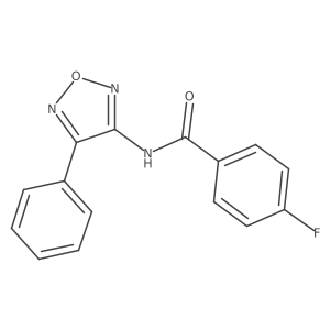 4-fluoro-N-(4-phenyl-1,2,5-oxadiazol-3-yl)benzamide结构式