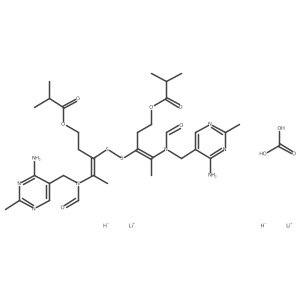 Carbonic acid, dilithium salt, mixt. with dithiobis[3-[1-[[(4-amino-2-methyl-5-pyrimidinyl)methyl]formylamino]ethylidene]-3,1-propanediyl] bis(2-methylpropanoate) Structure