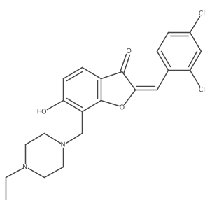 (Z)-2-(2,4-dichlorobenzylidene)-7-((4-ethylpiperazin-1-yl)methyl)-6-hydroxybenzofuran-3(2H)-one Structure
