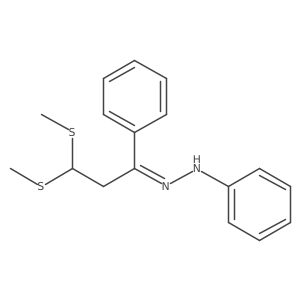 3,3-Bis(methylthio)-1-phenyl-1-propanone 2-phenylhydrazone Structure