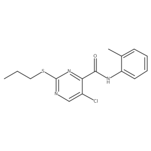 5-chloro-N-(2-methylphenyl)-2-(propylsulfanyl)pyrimidine-4-carboxamide Structure