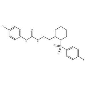 1-(4-Chlorophenyl)-3-(2-(1-((4-fluorophenyl)sulfonyl)piperidin-2-yl)ethyl)urea结构式