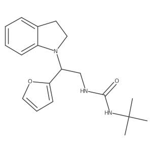 1-(Tert-butyl)-3-(2-(furan-2-yl)-2-(indolin-1-yl)ethyl)urea Structure