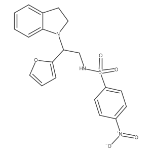 N-(2-(furan-2-yl)-2-(indolin-1-yl)ethyl)-4-nitrobenzenesulfonamide Structure