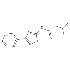 3-methyl-N-(3-phenyl-1,2,4-thiadiazol-5-yl)butanamide Structure