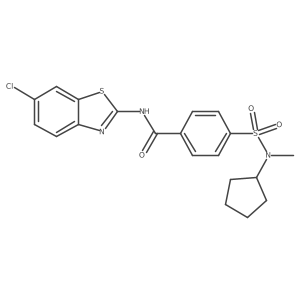 N-(6-chlorobenzo[d]thiazol-2-yl)-4-(N-cyclopentyl-N-methylsulfamoyl)benzamide Structure