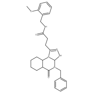 3-(4-benzyl-5-oxo-3,3a,5a,6,7,8,9,9a-octahydro-[1,2,4]triazolo[4,3-a]quinazolin-1-yl)-N-[(2-methoxyphenyl)methyl]propanamide Structure