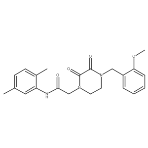 N-(2,5-dimethylphenyl)-2-[4-[(2-methoxyphenyl)methyl]-2,3-dioxopiperazin-1-yl]acetamide结构式
