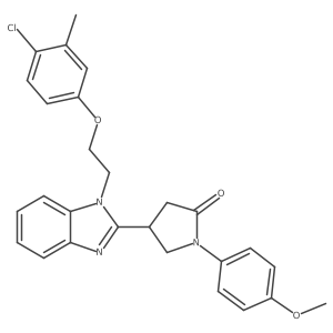 4-{1-[2-(4-chloro-3-methylphenoxy)ethyl]-1H-benzimidazol-2-yl}-1-(4-methoxyphenyl)pyrrolidin-2-one Structure