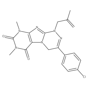 3-(4-chlorophenyl)-7,9-dimethyl-1-(2-methylallyl)-7,9-dihydro-[1,2,4]triazino[3,4-f]purine-6,8(1H,4H)-dione结构式