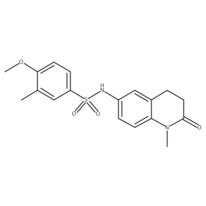 4-methoxy-3-methyl-N-(1-methyl-2-oxo-1,2,3,4-tetrahydroquinolin-6-yl)benzenesulfonamide结构式