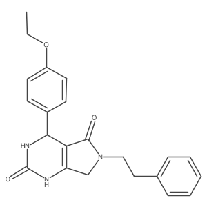 4-(4-ethoxyphenyl)-6-(2-phenylethyl)-1H,2H,3H,4H,5H,6H,7H-pyrrolo[3,4-d]pyrimidine-2,5-dione结构式