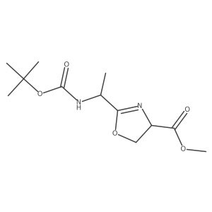 methyl 2-[(1S)-1-[(2-methylpropan-2-yl)oxycarbonylamino]ethyl]-4,5-dihydro-1,3-oxazole-4-carboxylate结构式