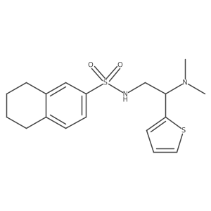 N-(2-(dimethylamino)-2-(thiophen-2-yl)ethyl)-5,6,7,8-tetrahydronaphthalene-2-sulfonamide Structure