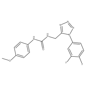 1-((1-(3,4-difluorophenyl)-1H-tetrazol-5-yl)methyl)-3-(4-methoxyphenyl)urea Structure