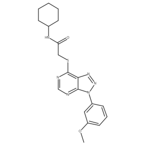 N-cyclohexyl-2-((3-(3-methoxyphenyl)-3H-[1,2,3]triazolo[4,5-d]pyrimidin-7-yl)thio)acetamide Structure